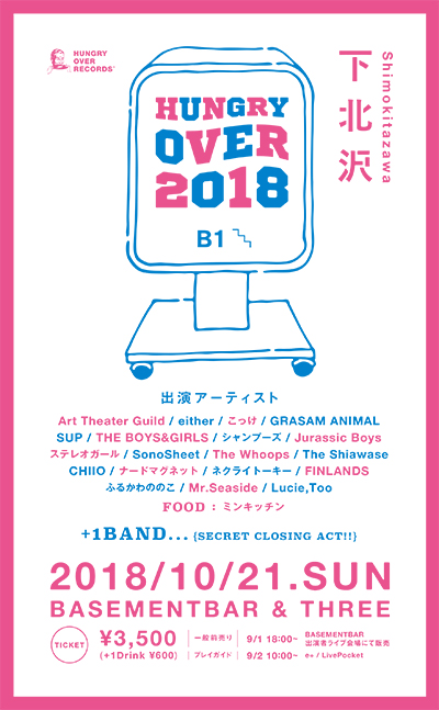 HUNGRY OVER 2018 フライヤー