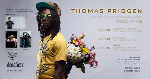 Thomas Pridgen Japan Tour フライヤー