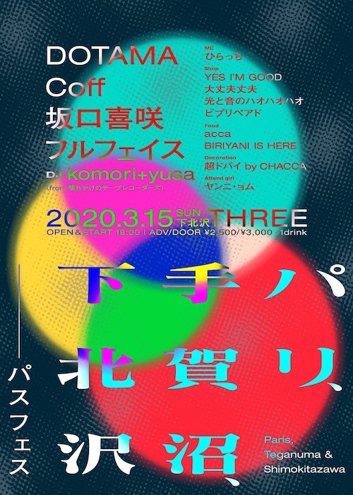 パリ、手賀沼、下北沢 フライヤー