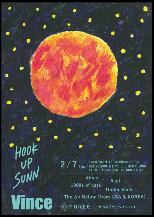 Vince x HOOK UP SUNN フライヤー