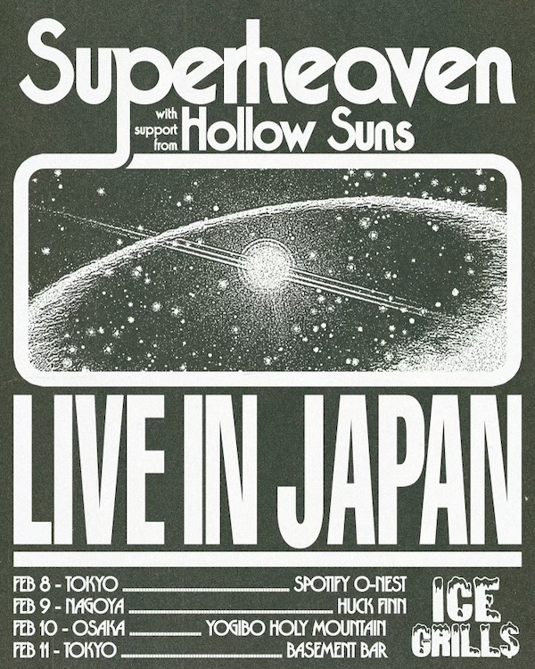 SUPERHEAVEN "LIVE IN JAPAN" with HOLLOW SUNS フライヤー