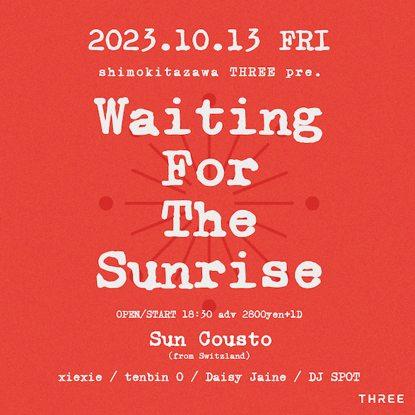 Waiting For The Sunrise フライヤー