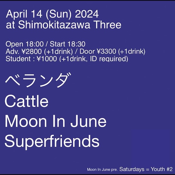 Saturdays=Youth ♯2 フライヤー