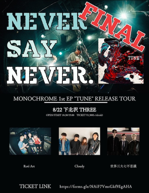 NEVER SAY NEVER. フライヤー