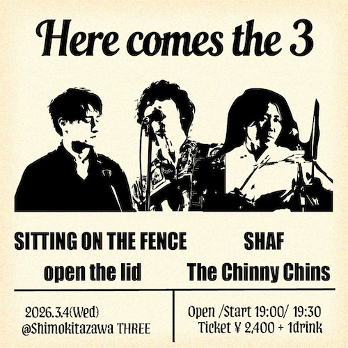 Here comes the 3 フライヤー