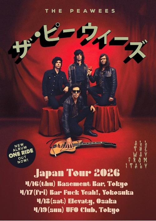 The Peawees(Italy) Japan tour 2026 フライヤー